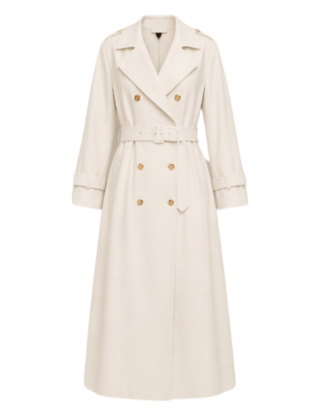 Trench Coat Elegante Alongado em Alfaiataria Premium