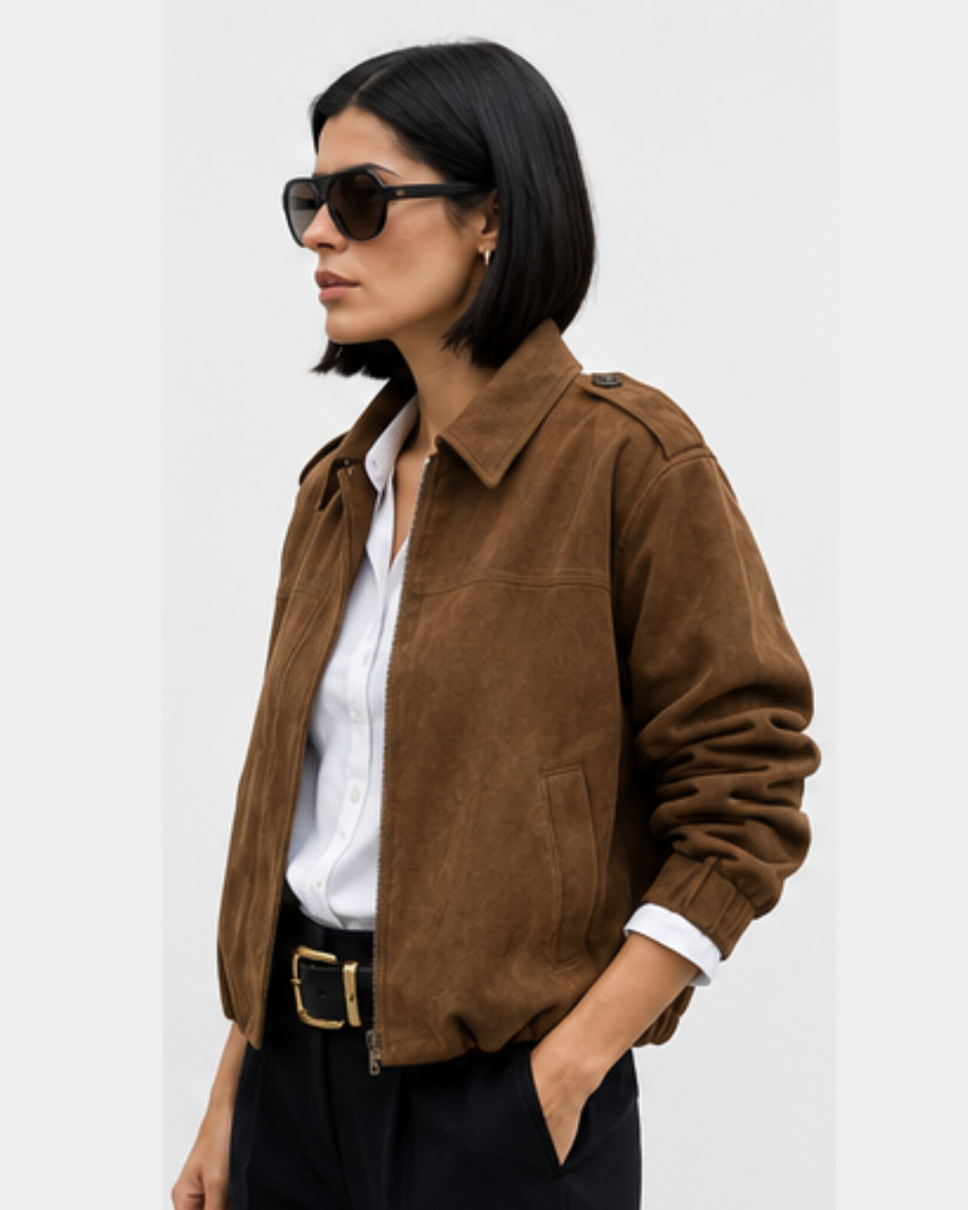 Jaqueta Sofisticada em Suede Macio
