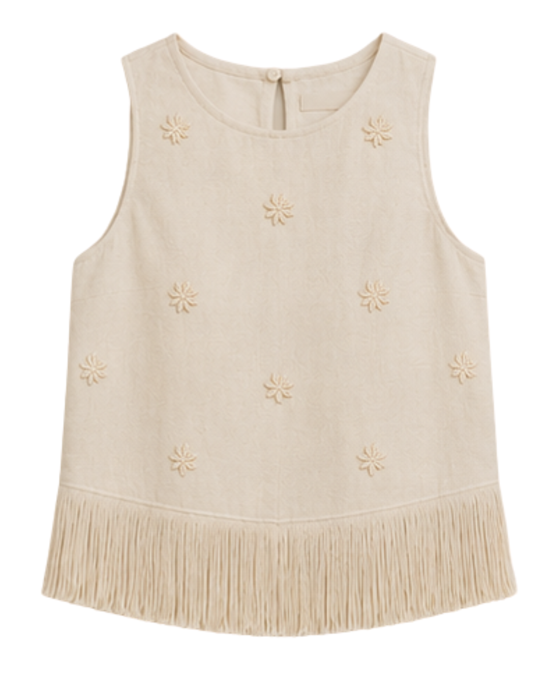 Blusa Bordada em Linho Natural Premium