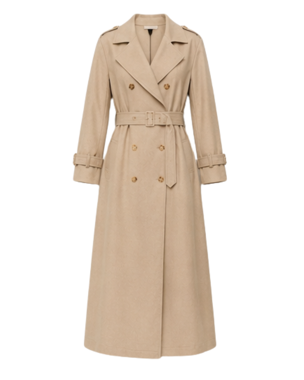 Trench Coat Elegante Alongado em Alfaiataria Premium