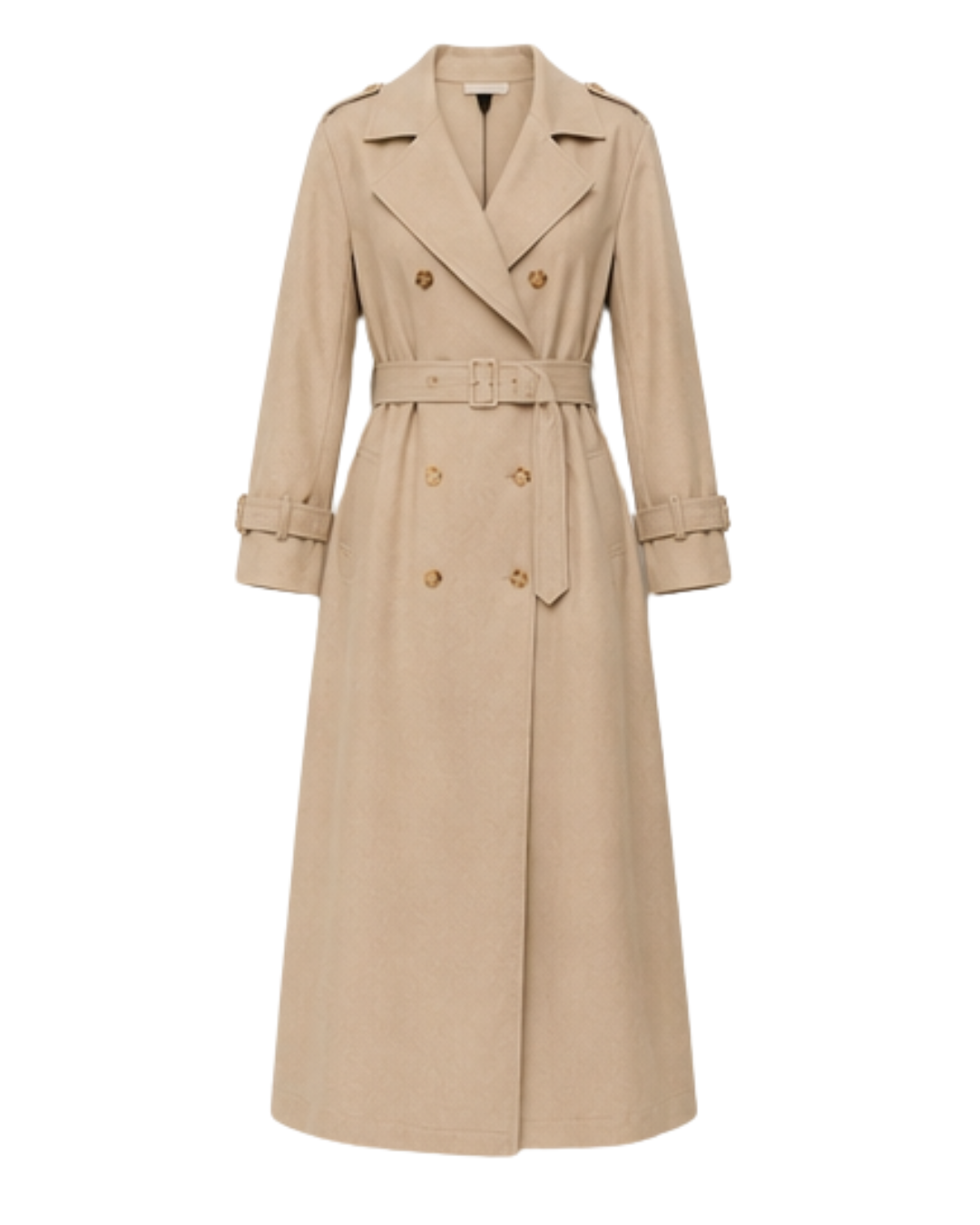 Trench Coat Elegante Alongado em Alfaiataria Premium