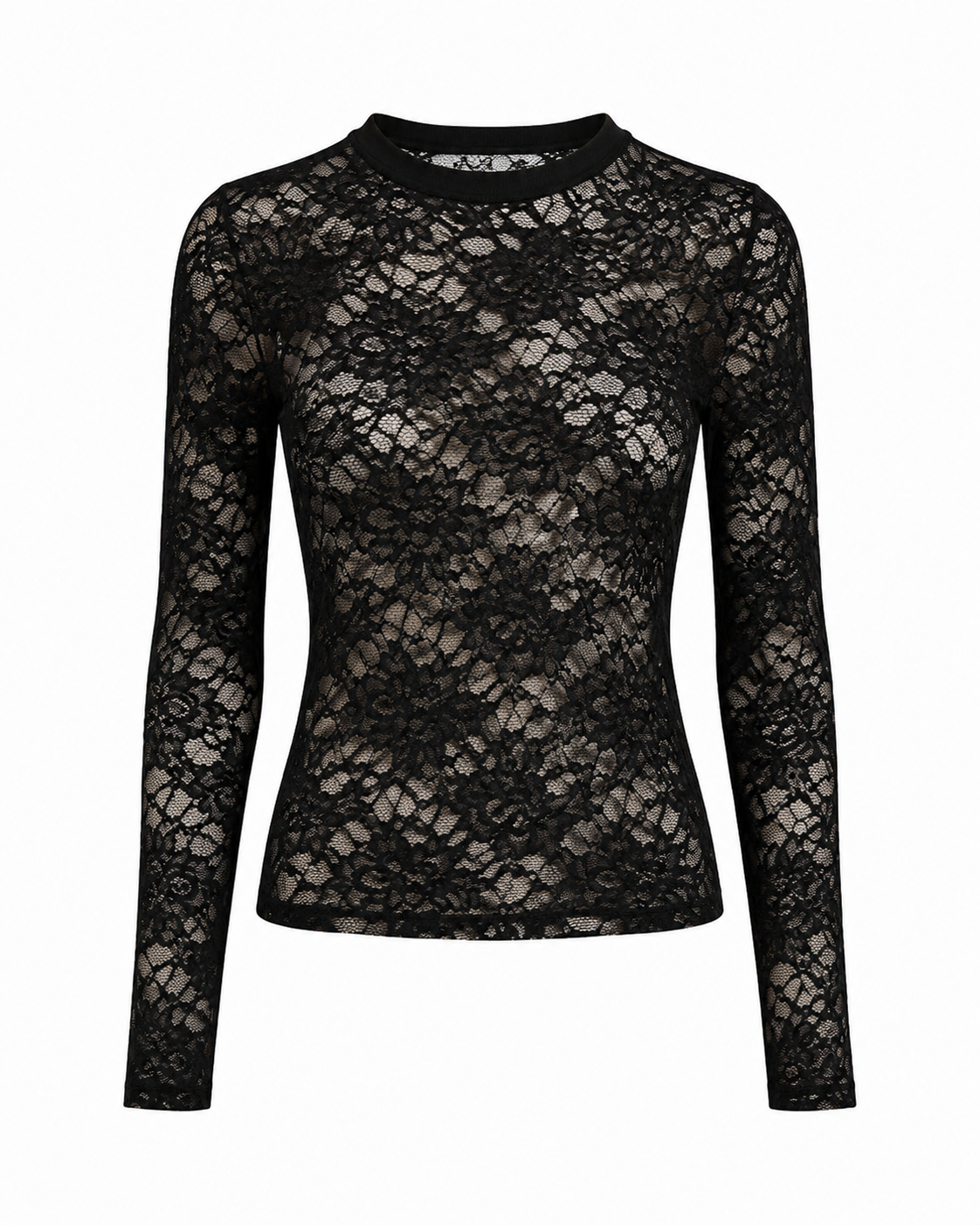Blusa Renda Noir Elegance