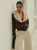 Jaqueta gola faux fur