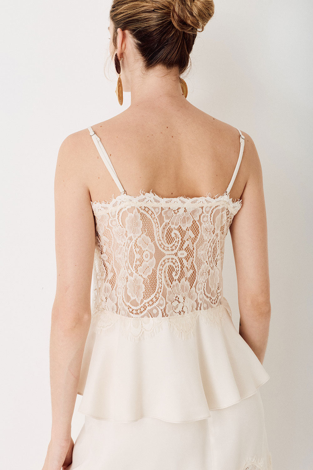 Blusa peplum com Renda